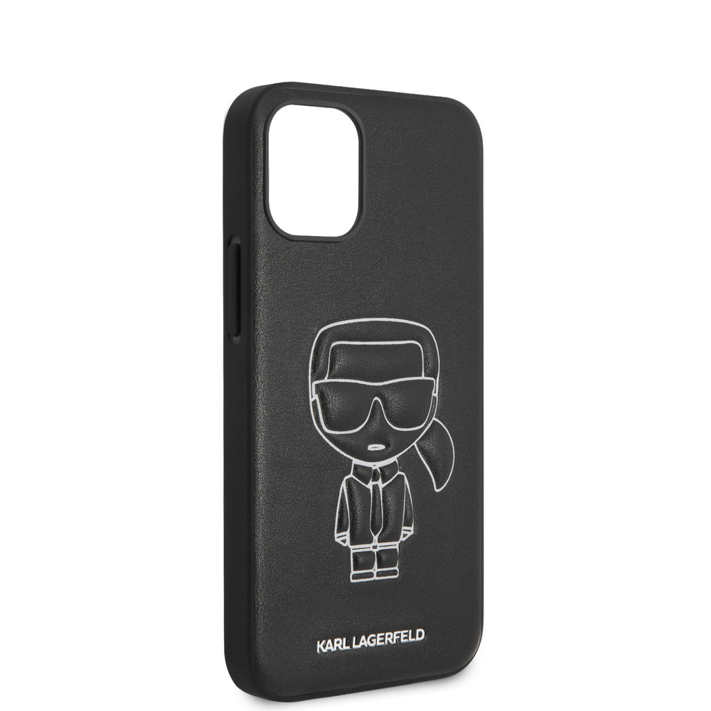 Karl Lagerfeld Apple iPhone 12 Mini Wit Backcover hoesje - Embossed-Hoesjes-Ilumina Benelux