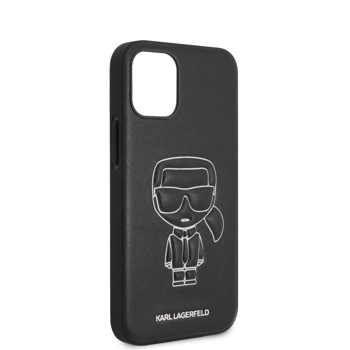 Karl Lagerfeld Apple iPhone 12 Mini Wit Backcover hoesje - Embossed-Hoesjes-Ilumina Benelux