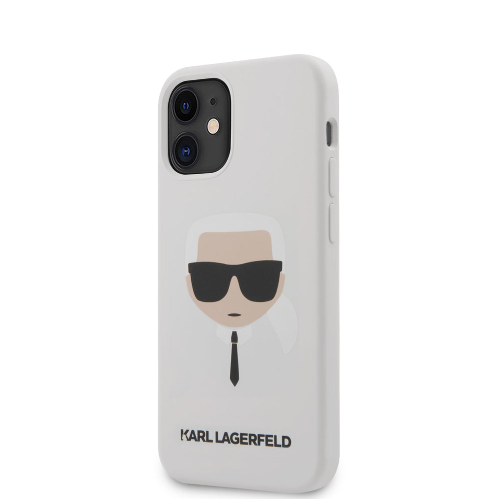 Karl Lagerfeld Apple iPhone 12 Mini Wit Backcover hoesje - Karl's Head-Hoesjes-Ilumina Benelux