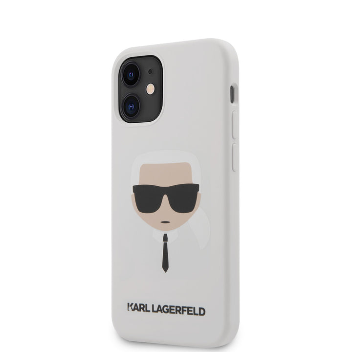 Karl Lagerfeld Apple iPhone 12 Mini Wit Backcover hoesje - Karl's Head-Hoesjes-Ilumina Benelux