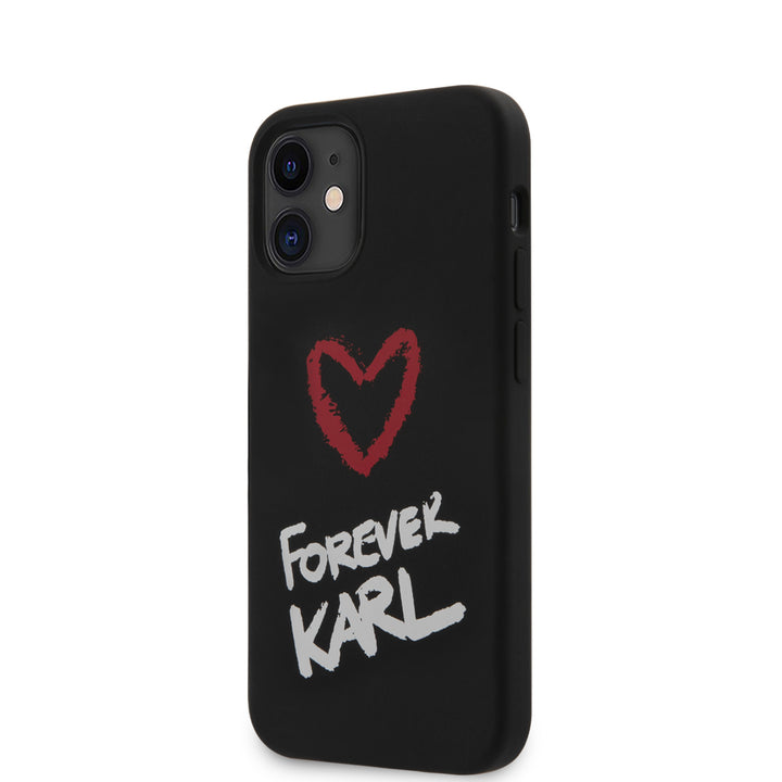 Karl Lagerfeld Apple iPhone 12 Mini Zwart Backcover hoesje - Forever Karl-Hoesjes-Ilumina Benelux