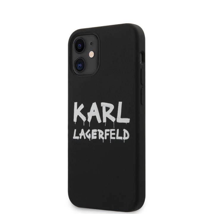 Karl Lagerfeld Apple iPhone 12 Mini Zwart Backcover hoesje - Graffiti-Hoesjes-Ilumina Benelux