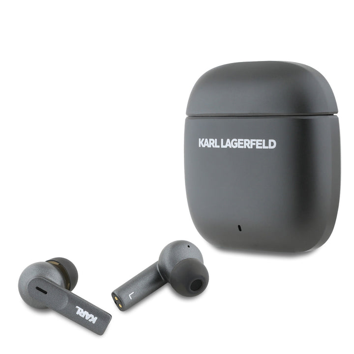 Karl Lagerfeld Bluetooth Earbuds TWS - ANC&ENC - Metal Printed Logo - Zwart-In-ear koptelefoon-Ilumina Benelux
