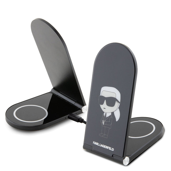 Karl Lagerfeld Magnetische Bureau-oplader - Ikonik - Zwart-Oplader-Ilumina Benelux