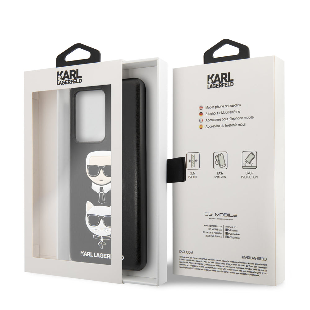 Karl Lagerfeld Samsung Galaxy S20 Ultra Afdrukken Backcover hoesje - Leer In reliëf-Hoesjes-Ilumina Benelux