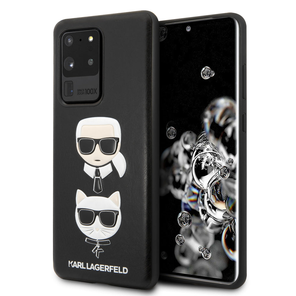 Karl Lagerfeld Samsung Galaxy S20 Ultra Afdrukken Backcover hoesje - Leer In reliëf-Hoesjes-Ilumina Benelux