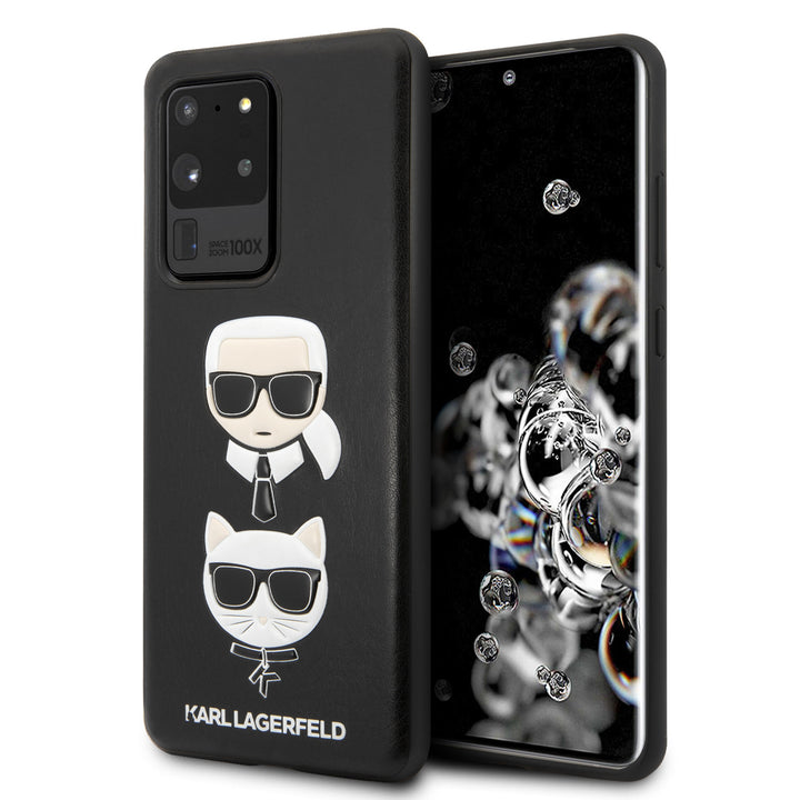 Karl Lagerfeld Samsung Galaxy S20 Ultra Afdrukken Backcover hoesje - Leer In reliëf-Hoesjes-Ilumina Benelux