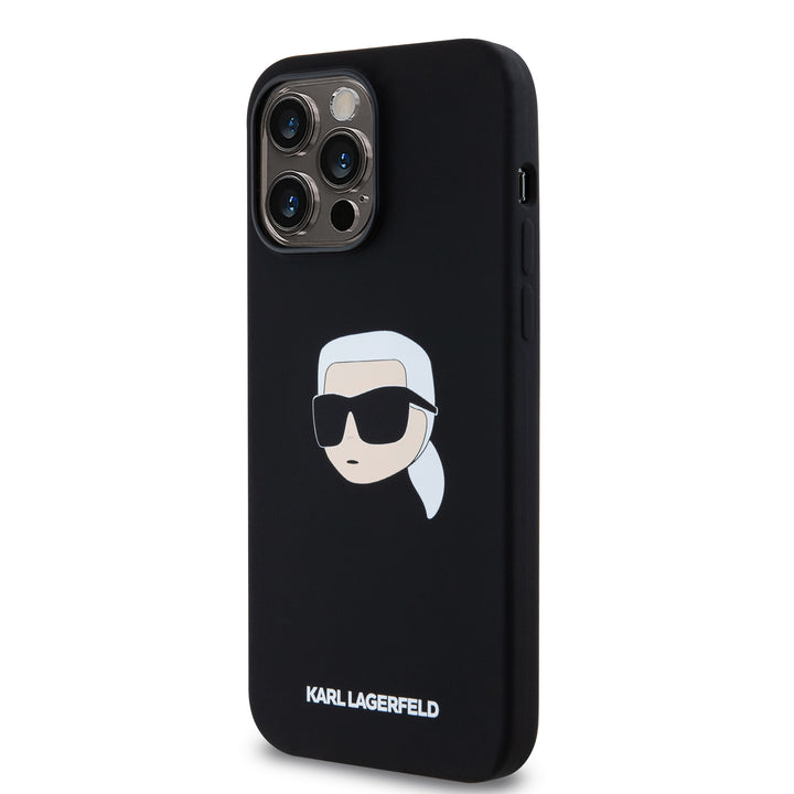 Karl Lagerfeld iPHone 14 Pro Backcover hoesje Magsafe - Karl Print - Zwart-Hoesjes-Ilumina Benelux
