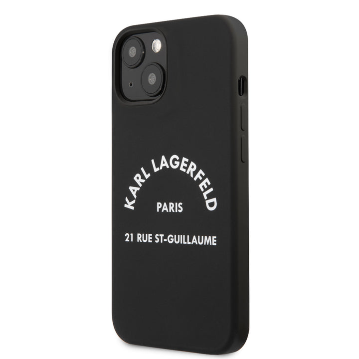 Karl Lagerfeld iPhone 13 Mini Hardcase Backcover - RSG White Logo - Zwart-Hoesjes-Ilumina Benelux