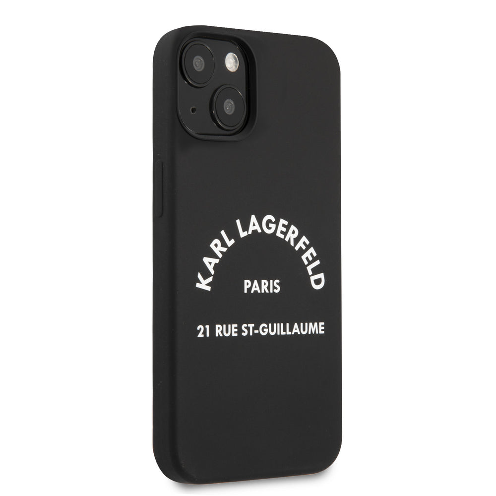 Karl Lagerfeld iPhone 13 Mini Hardcase Backcover - RSG White Logo - Zwart-Hoesjes-Ilumina Benelux