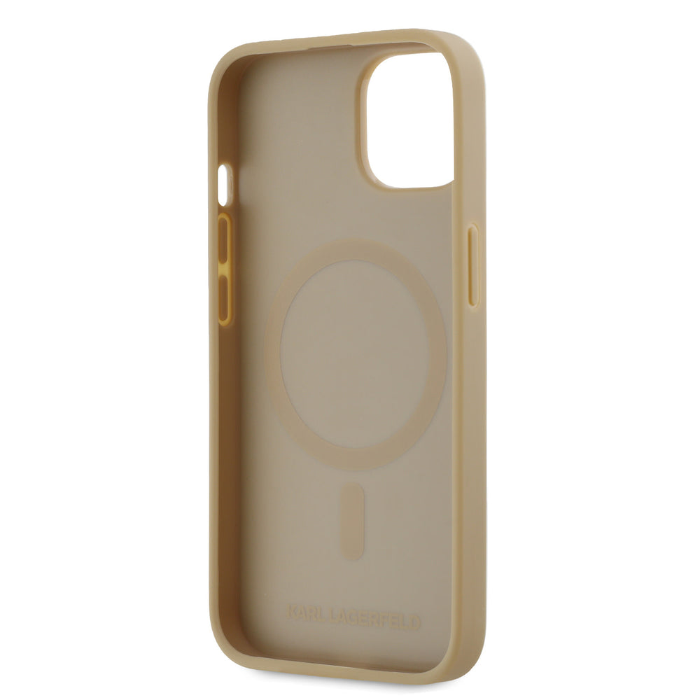 Karl Lagerfeld iPhone 14 & 13 Backcover hoesje Magsafe - Hot stamps - Beige-Hoesjes-Ilumina Benelux