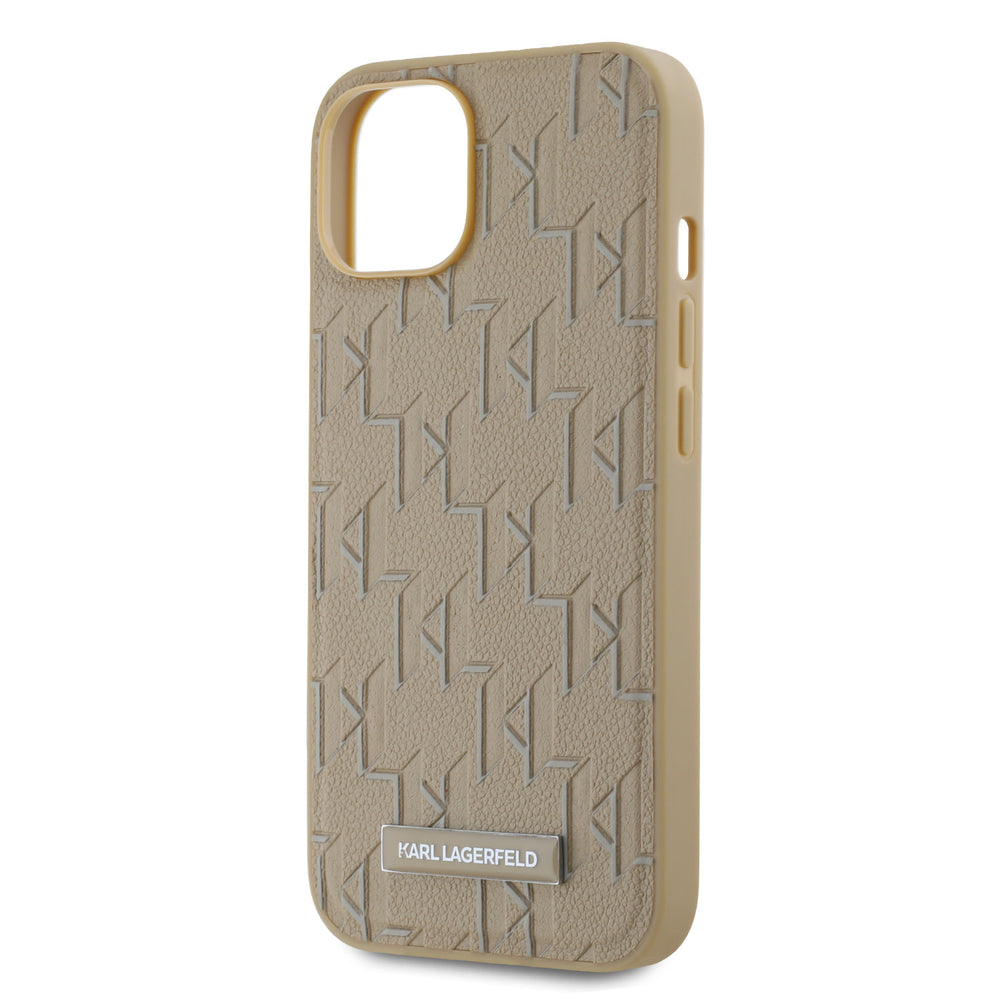Karl Lagerfeld iPhone 14 & 13 Backcover hoesje Magsafe - Hot stamps - Beige-Hoesjes-Ilumina Benelux