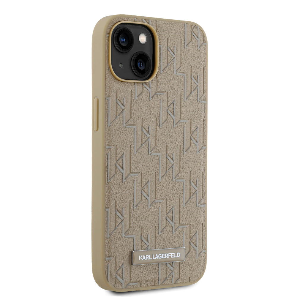 Karl Lagerfeld iPhone 14 & 13 Backcover hoesje Magsafe - Hot stamps - Beige-Hoesjes-Ilumina Benelux