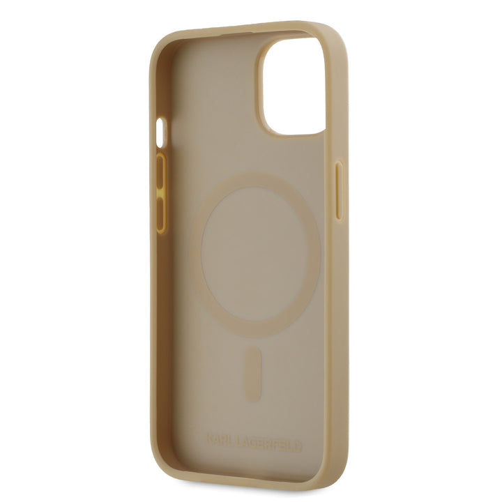 Karl Lagerfeld iPhone 14 & 13 Backcover hoesje Magsafe - Karl Heads - Beige-Hoesjes-Ilumina Benelux