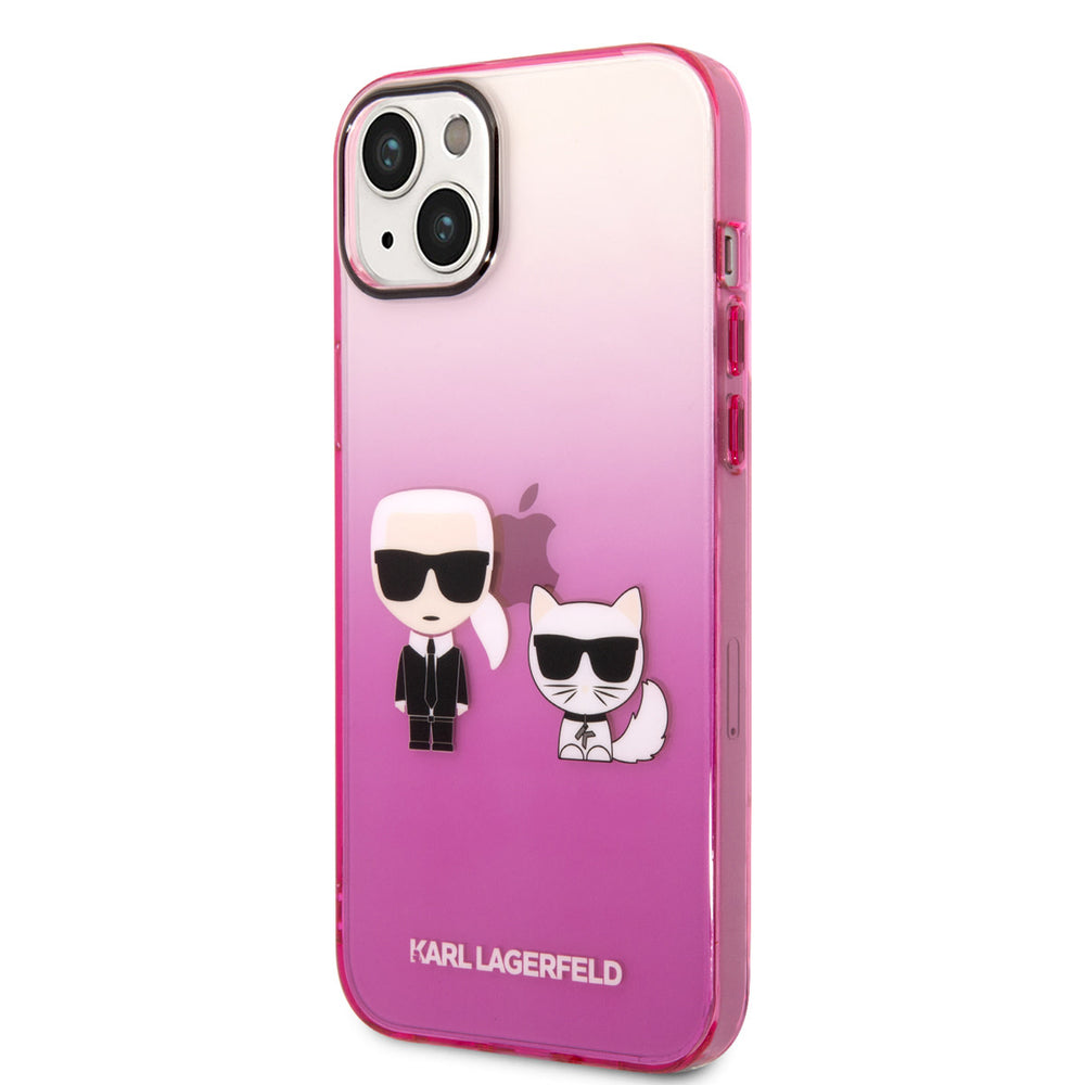 Karl Lagerfeld iPhone 14 & 15 Plus Hardcase Backcover - K&C - Gradient - Roze-Hoesjes-Ilumina Benelux
