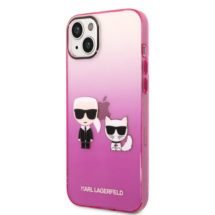 Karl Lagerfeld iPhone 14 & 15 Plus Hardcase Backcover - K&C - Gradient - Roze-Hoesjes-Ilumina Benelux