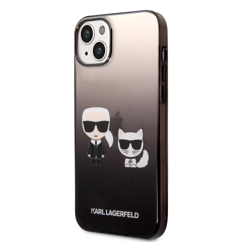 Karl Lagerfeld iPhone 14 & 15 Plus Hardcase Backcover - K&C - Gradient - Zwart-Hoesjes-Ilumina Benelux