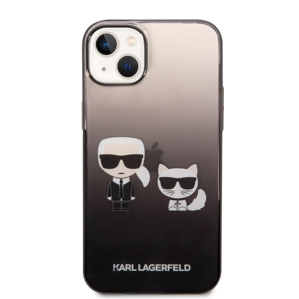 Karl Lagerfeld iPhone 14 & 15 Plus Hardcase Backcover - K&C - Gradient - Zwart-Hoesjes-Ilumina Benelux