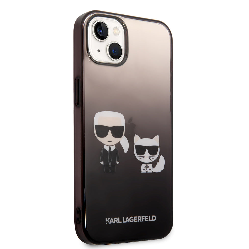 Karl Lagerfeld iPhone 14 & 15 Plus Hardcase Backcover - K&C - Gradient - Zwart-Hoesjes-Ilumina Benelux
