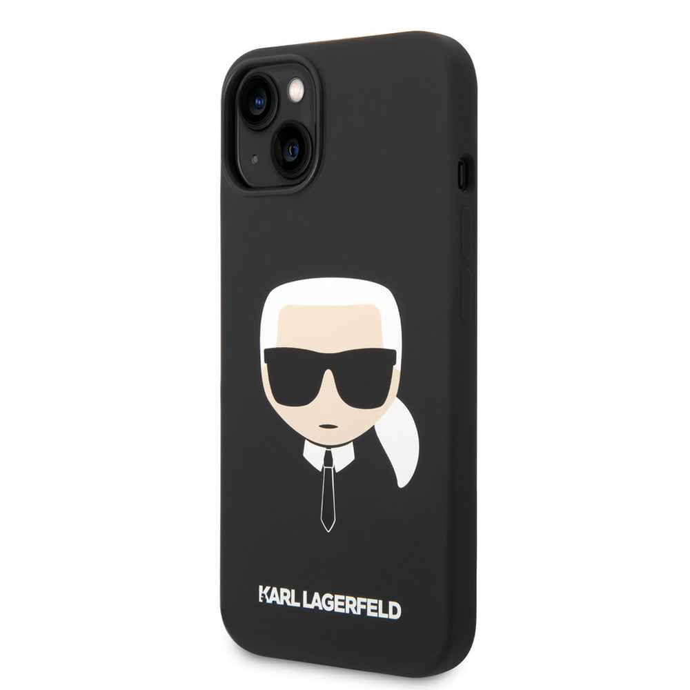 Karl Lagerfeld iPhone 14 & 15 Plus Hardcase Backcover - Karl's Head - Zwart-Hoesjes-Ilumina Benelux