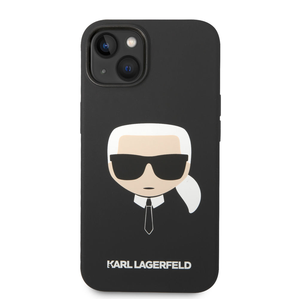 Karl Lagerfeld iPhone 14 & 15 Plus Hardcase Backcover - Karl's Head - Zwart-Hoesjes-Ilumina Benelux