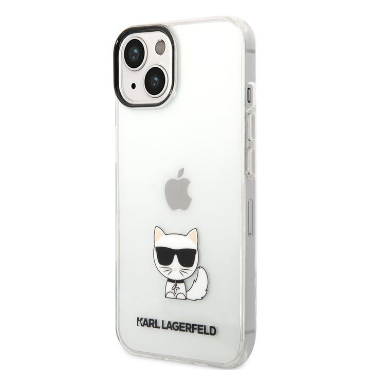 Karl Lagerfeld iPhone 14 & 15 Plus TPU Backcover - Choupette - Transparant-Hoesjes-Ilumina Benelux
