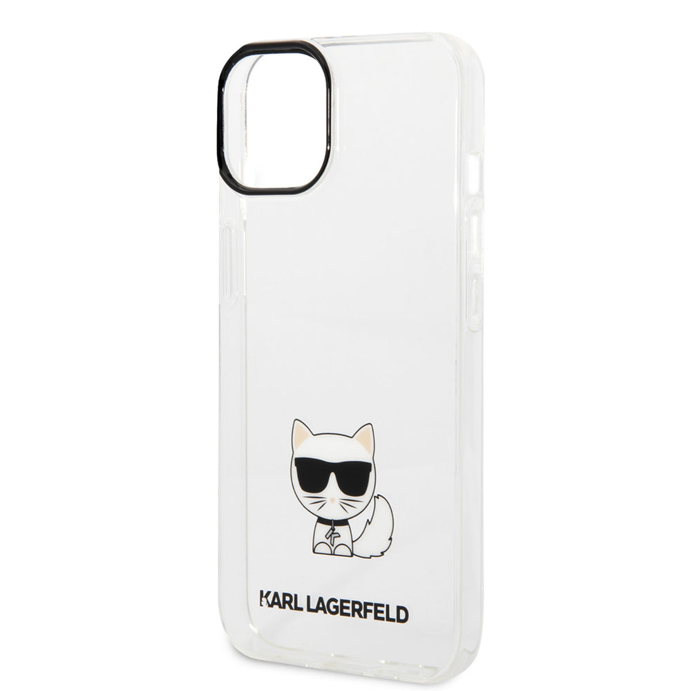 Karl Lagerfeld iPhone 14 & 15 Plus TPU Backcover - Choupette - Transparant-Hoesjes-Ilumina Benelux