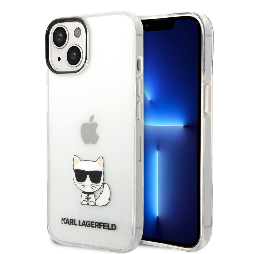 Karl Lagerfeld iPhone 14 & 15 Plus TPU Backcover - Choupette - Transparant-Hoesjes-Ilumina Benelux