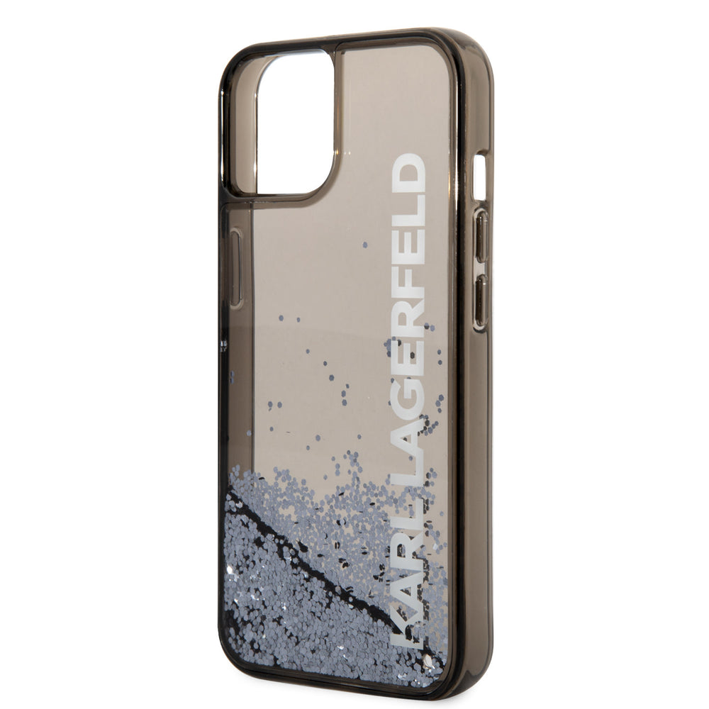Karl Lagerfeld iPhone 14 Backcover hoesje - Liquid Glitter - Zwart-Hoesjes-Ilumina Benelux