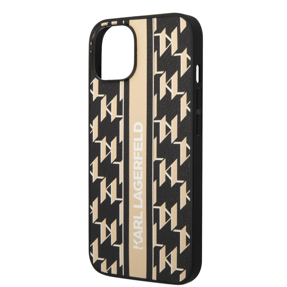 Karl Lagerfeld iPhone 14 Backcover hoesje - Stripe - Geel Zwart-Hoesjes-Ilumina Benelux