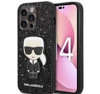 Karl Lagerfeld iPhone 14 Pro Backcover hoesje - Glitter - Karl - Zwart-Hoesjes-Ilumina Benelux