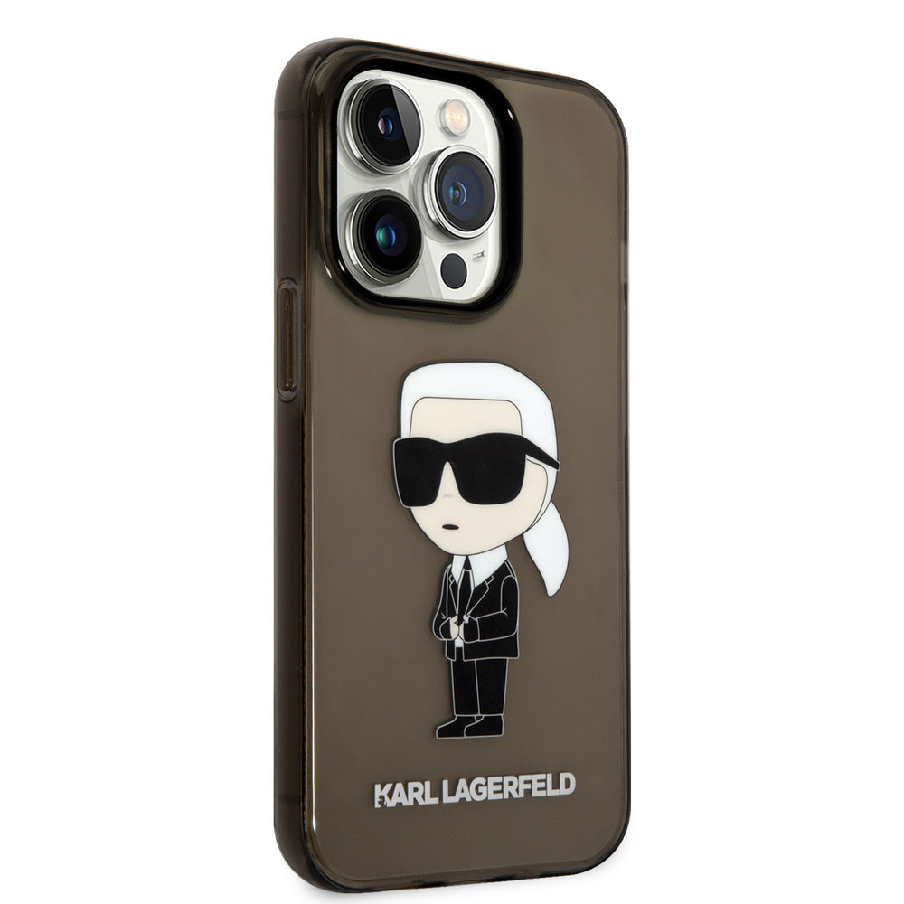 Karl Lagerfeld iPhone 14 Pro Backcover hoesje - IML NFT Ikonik - Zwart-Hoesjes-Ilumina Benelux