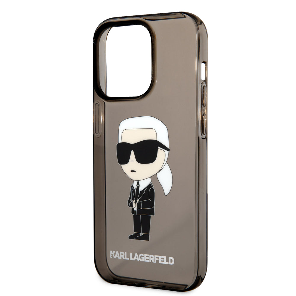 Karl Lagerfeld iPhone 14 Pro Backcover hoesje - IML NFT Ikonik - Zwart-Hoesjes-Ilumina Benelux