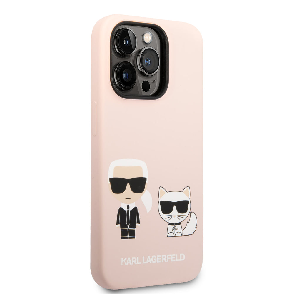Karl Lagerfeld iPhone 14 Pro Backcover hoesje - K&C - Roze-Hoesjes-Ilumina Benelux