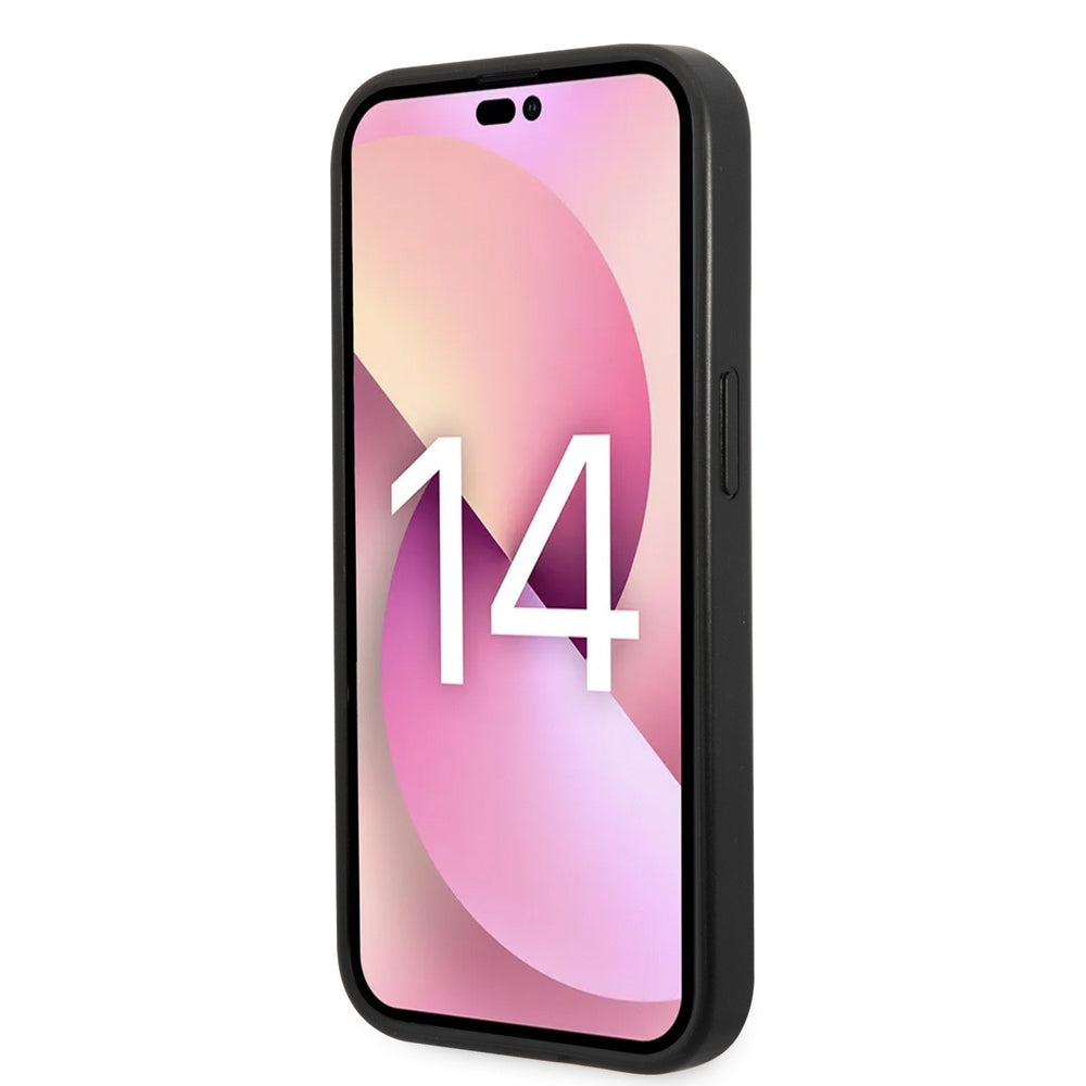 Karl Lagerfeld iPhone 14 Pro Backcover hoesje - Logomania - Geel-Hoesjes-Ilumina Benelux