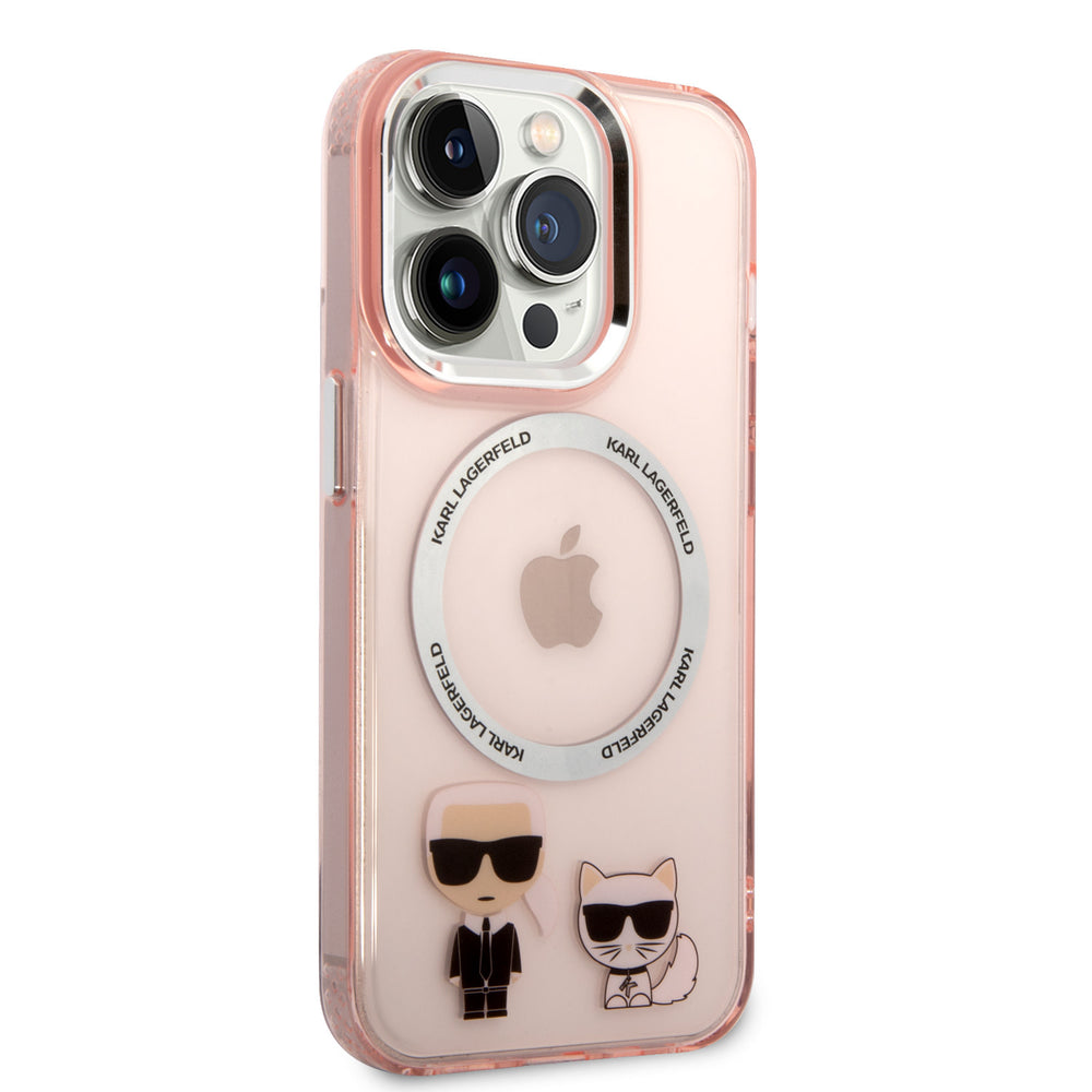 Karl Lagerfeld iPhone 14 Pro Backcover hoesje - Magsafe - K&C - Roze-Hoesjes-Ilumina Benelux
