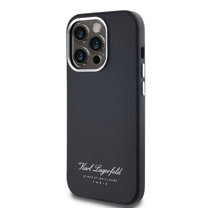 Karl Lagerfeld iPhone 14 Pro Max Backcover hoesje FW pu Hotel RSG - Zwart-Hoesjes-Ilumina Benelux