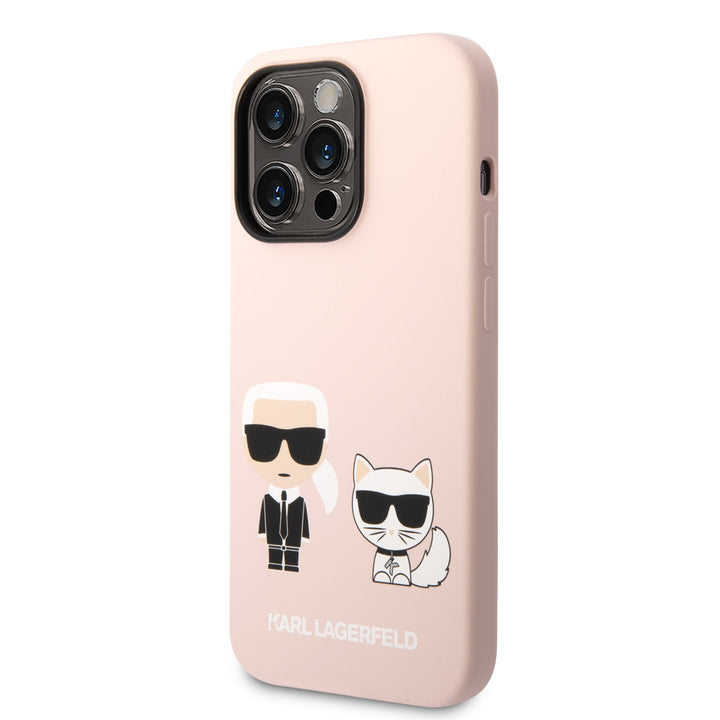 Karl Lagerfeld iPhone 14 Pro Max Backcover hoesje - Roze-Hoesjes-Ilumina Benelux