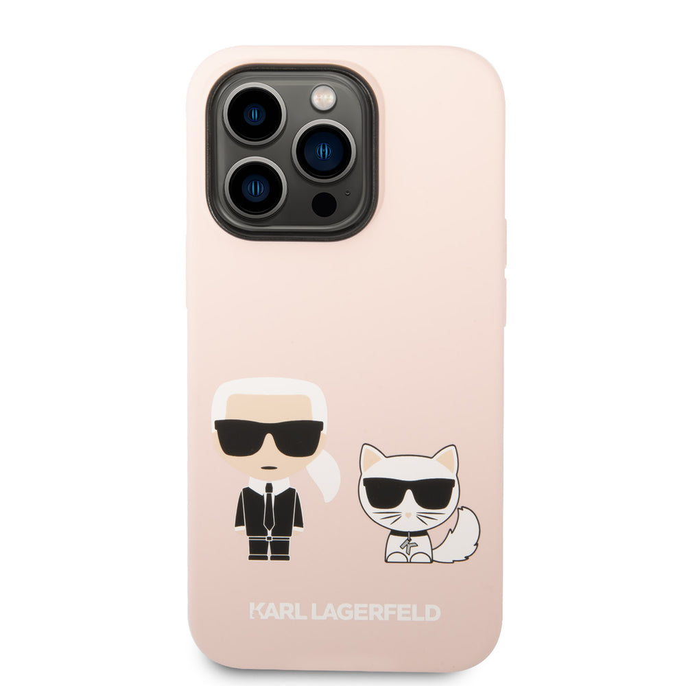 Karl Lagerfeld iPhone 14 Pro Max Backcover hoesje - Roze-Hoesjes-Ilumina Benelux
