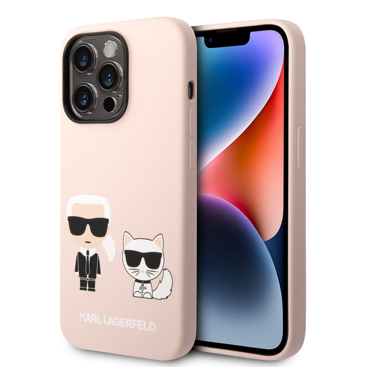Karl Lagerfeld iPhone 14 Pro Max Backcover hoesje - Roze-Hoesjes-Ilumina Benelux