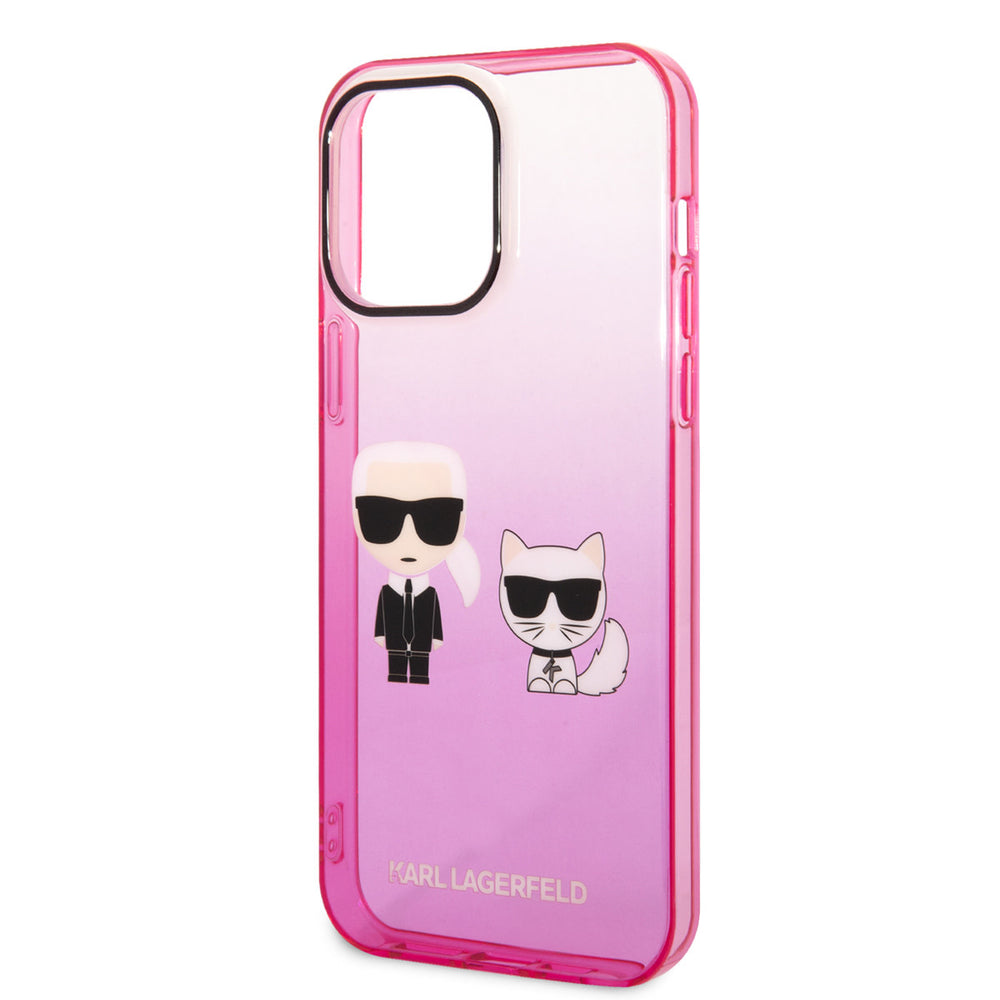 Karl Lagerfeld iPhone 14 Pro Max Hardcase Backcover - K&C - Gradient - Roze-Hoesjes-Ilumina Benelux