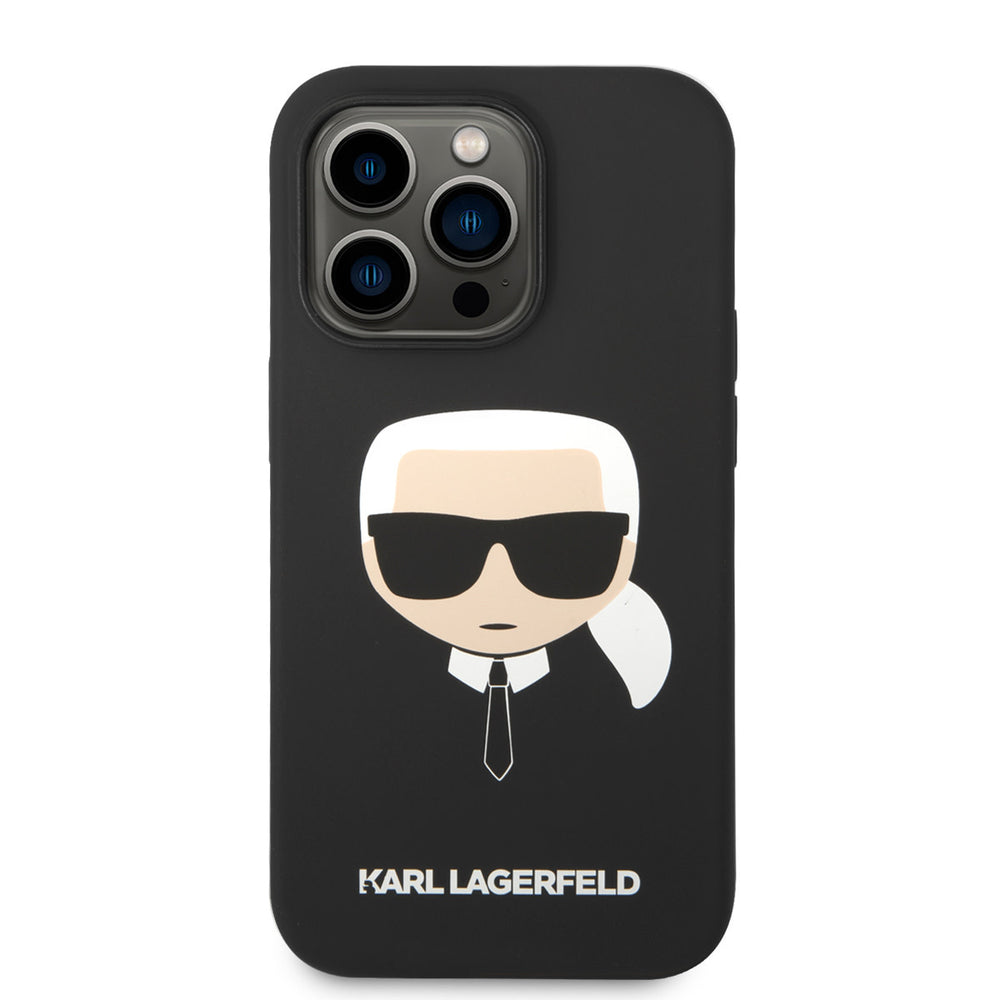 Karl Lagerfeld iPhone 14 Pro Max Hardcase Backcover - Karl's Head - Magsafe Compatible - Zwart-Hoesjes-Ilumina Benelux