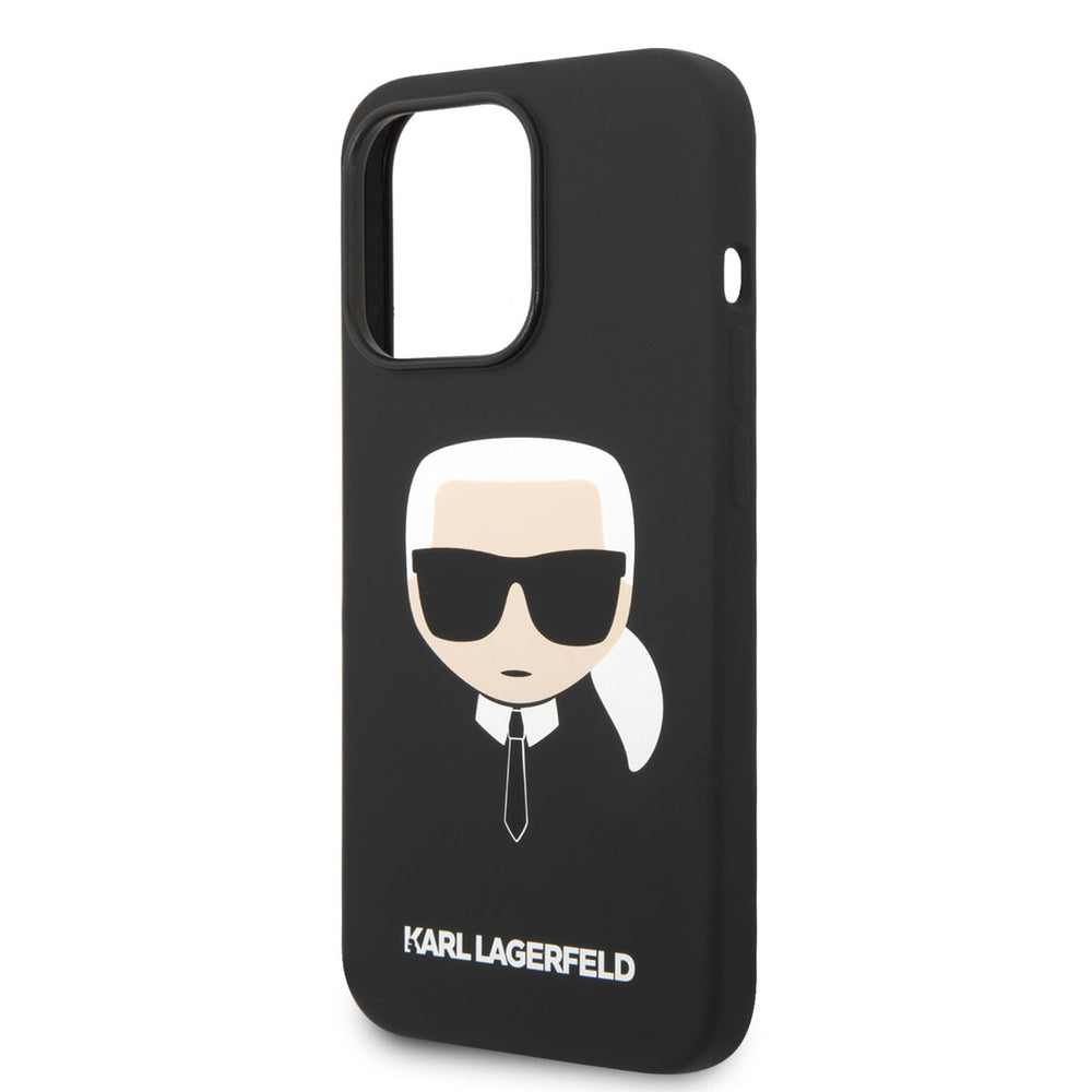 Karl Lagerfeld iPhone 14 Pro Max Hardcase Backcover - Karl's Head - Magsafe Compatible - Zwart-Hoesjes-Ilumina Benelux