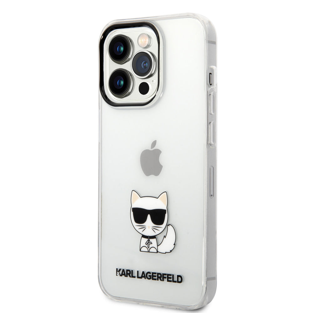 Karl Lagerfeld iPhone 14 Pro TPU Backcover - Choupette - Transparant-Hoesjes-Ilumina Benelux