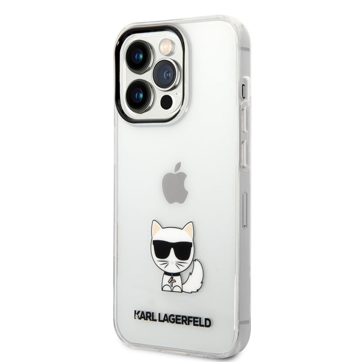 Karl Lagerfeld iPhone 14 Pro TPU Backcover - Choupette - Transparant-Hoesjes-Ilumina Benelux