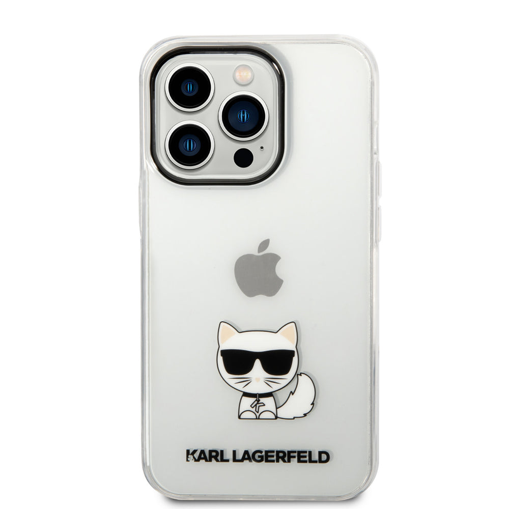 Karl Lagerfeld iPhone 14 Pro TPU Backcover - Choupette - Transparant-Hoesjes-Ilumina Benelux