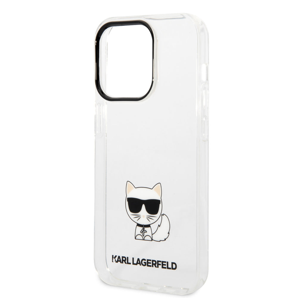 Karl Lagerfeld iPhone 14 Pro TPU Backcover - Choupette - Transparant-Hoesjes-Ilumina Benelux