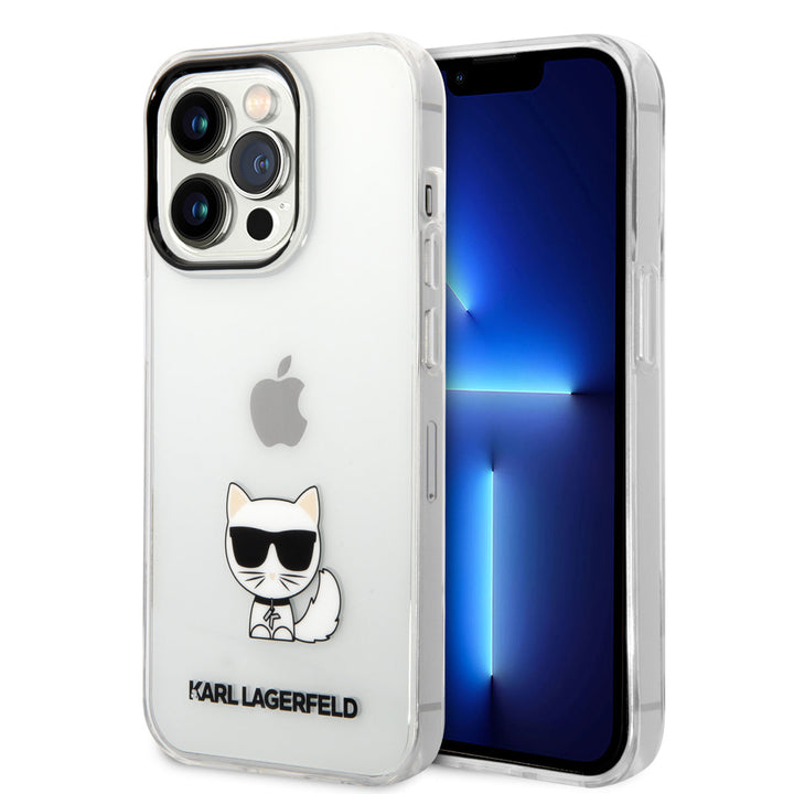 Karl Lagerfeld iPhone 14 Pro TPU Backcover - Choupette - Transparant-Hoesjes-Ilumina Benelux