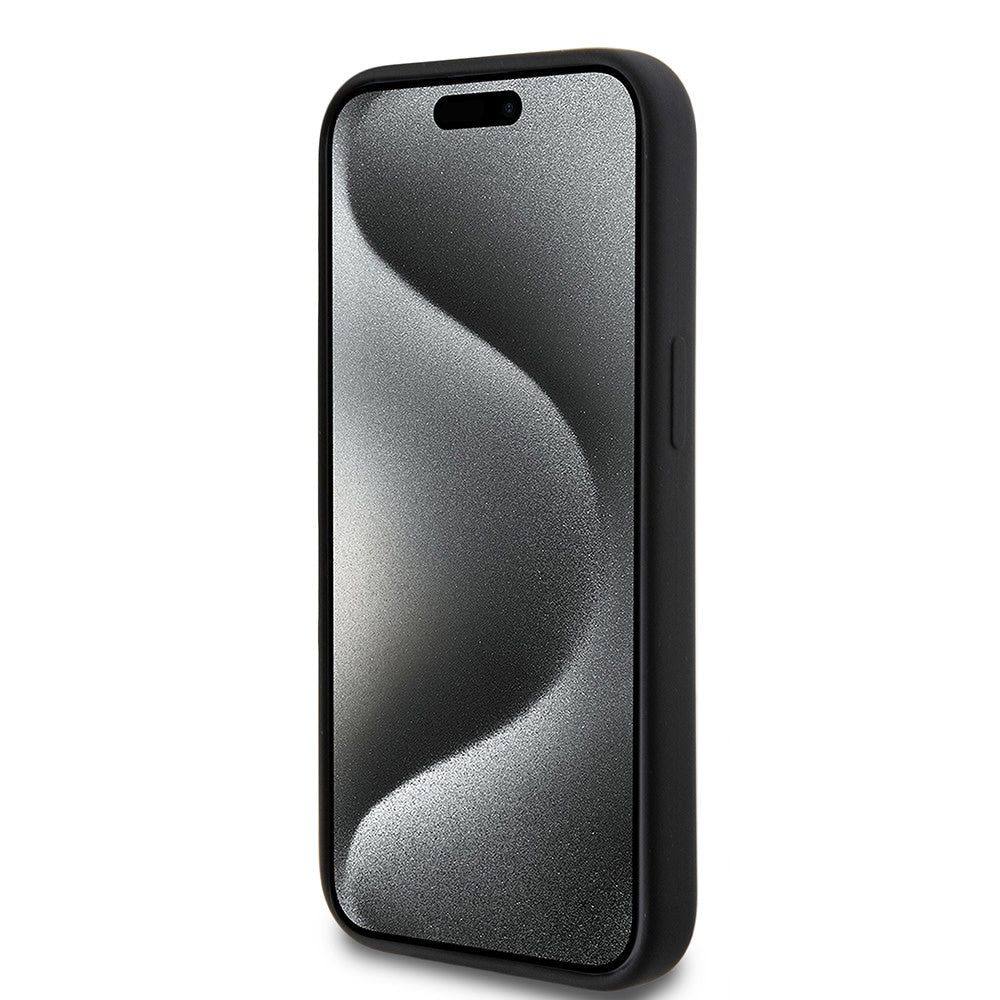Karl Lagerfeld iPhone 15 Backcover hoesje KARL SCRIPT LOGO - Zwart-Hoesjes-Ilumina Benelux
