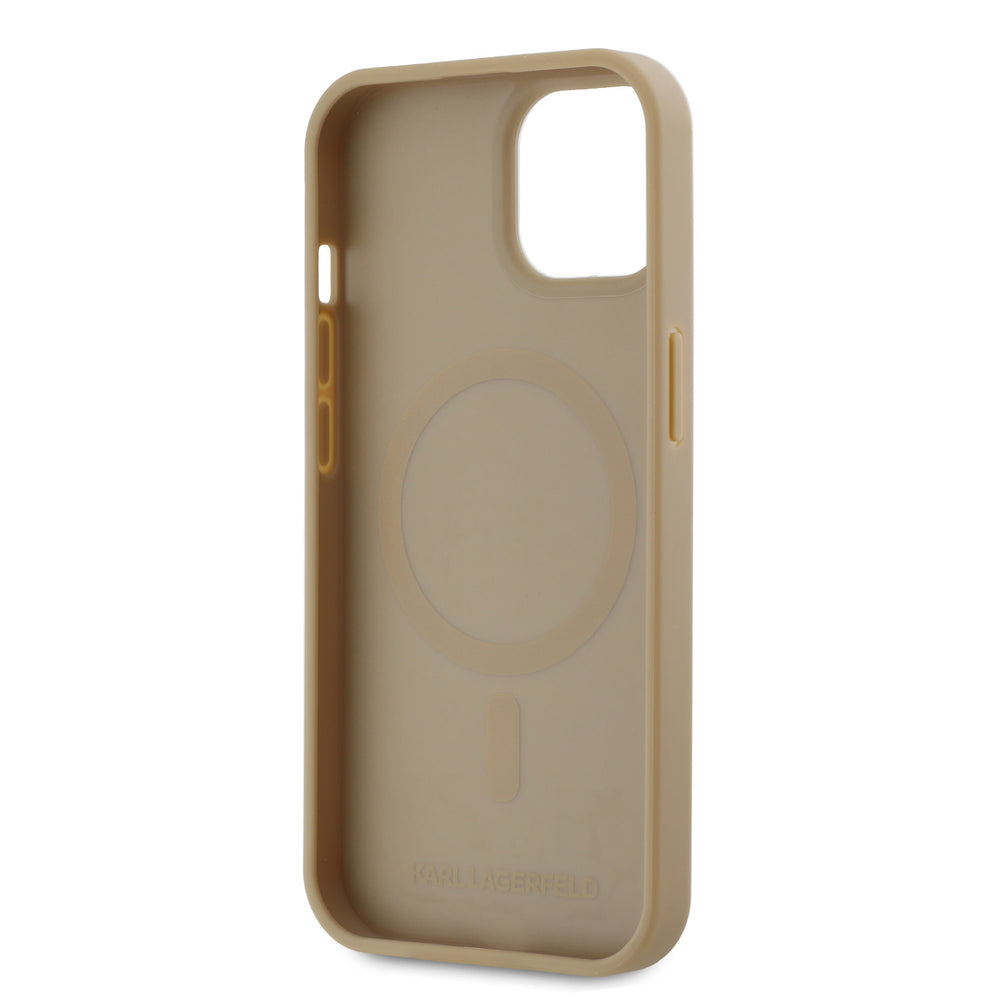 Karl Lagerfeld iPhone 15 Backcover hoesje Magsafe - Karl Heads - Beige-Hoesjes-Ilumina Benelux